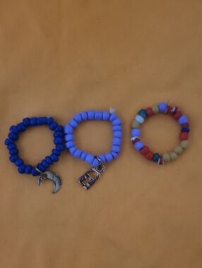 Beaded Small Pinky Or Toe Ring
